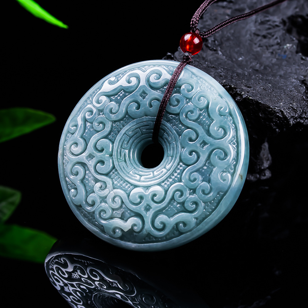 Women'S Accessories Jewelry - Natürliche burmesische Jadeit-Blumen-Anhänger-Halskette, Vintage-Designer-Schmuck, luxuriöse Accessoires,