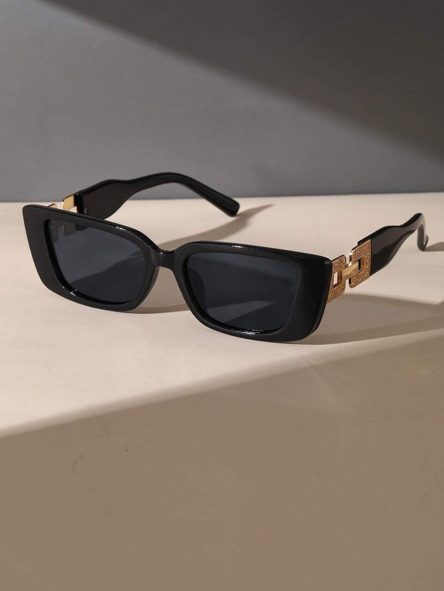Women Accessories Business - 1 Paar Vintage-Brillen mit geometrischem Kunststoffrahmen