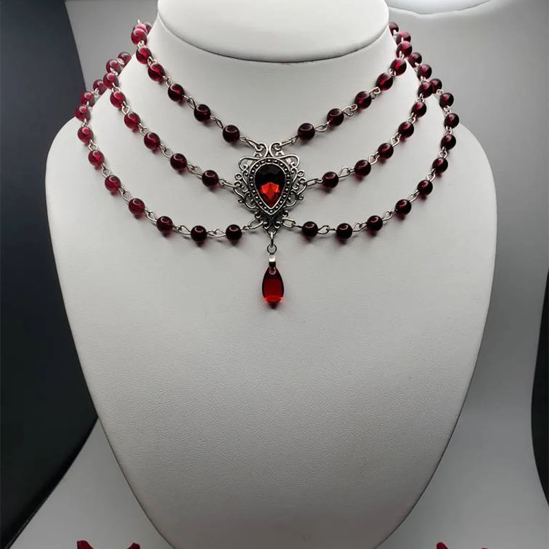 Women'S Victorian Accessories - Viktorianische Halskette mit Perlen, 2023, romantisch