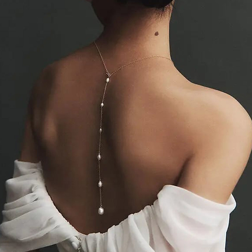 Women Accessories Dropshipping - Stonefans Elegante Back Drop Perle Anhänger