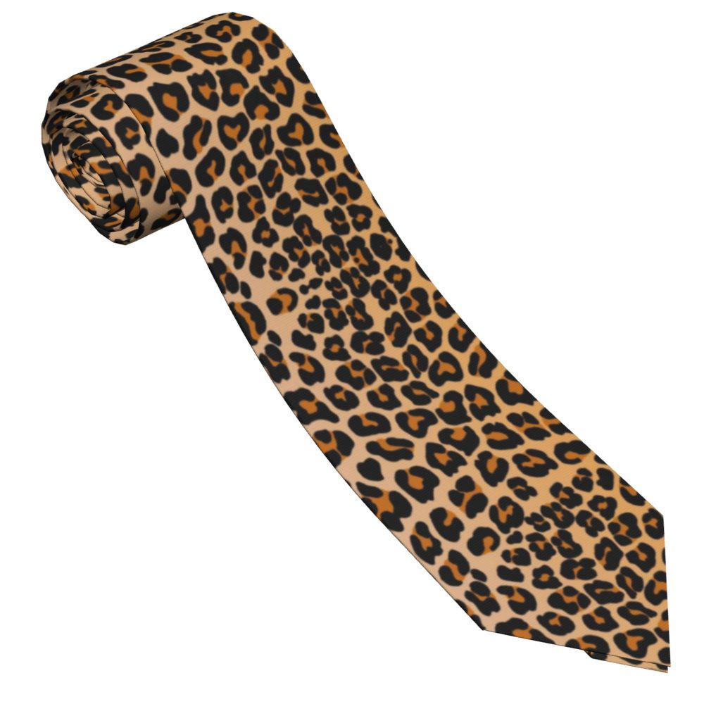 Women Accessories Business - Leopard Männer Frauen Krawatte schlanke Polyester