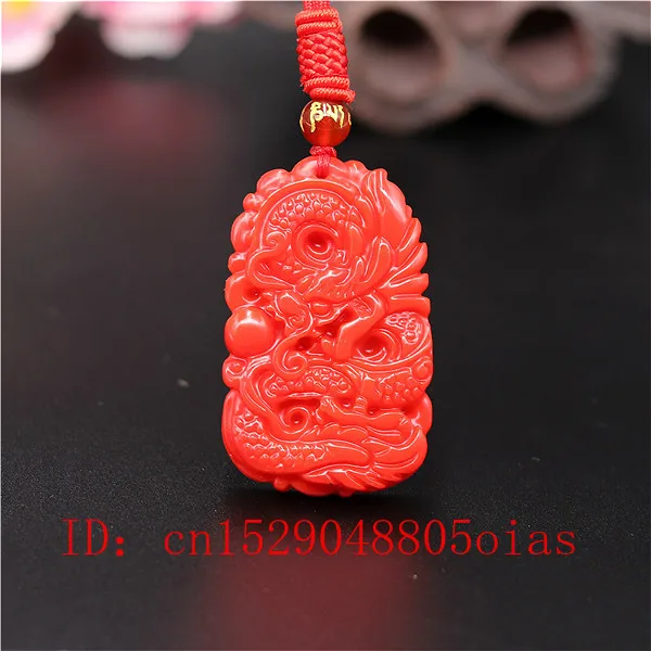 Accessories Woman - Natürliche Rote Koralle Jade Stein Drachen