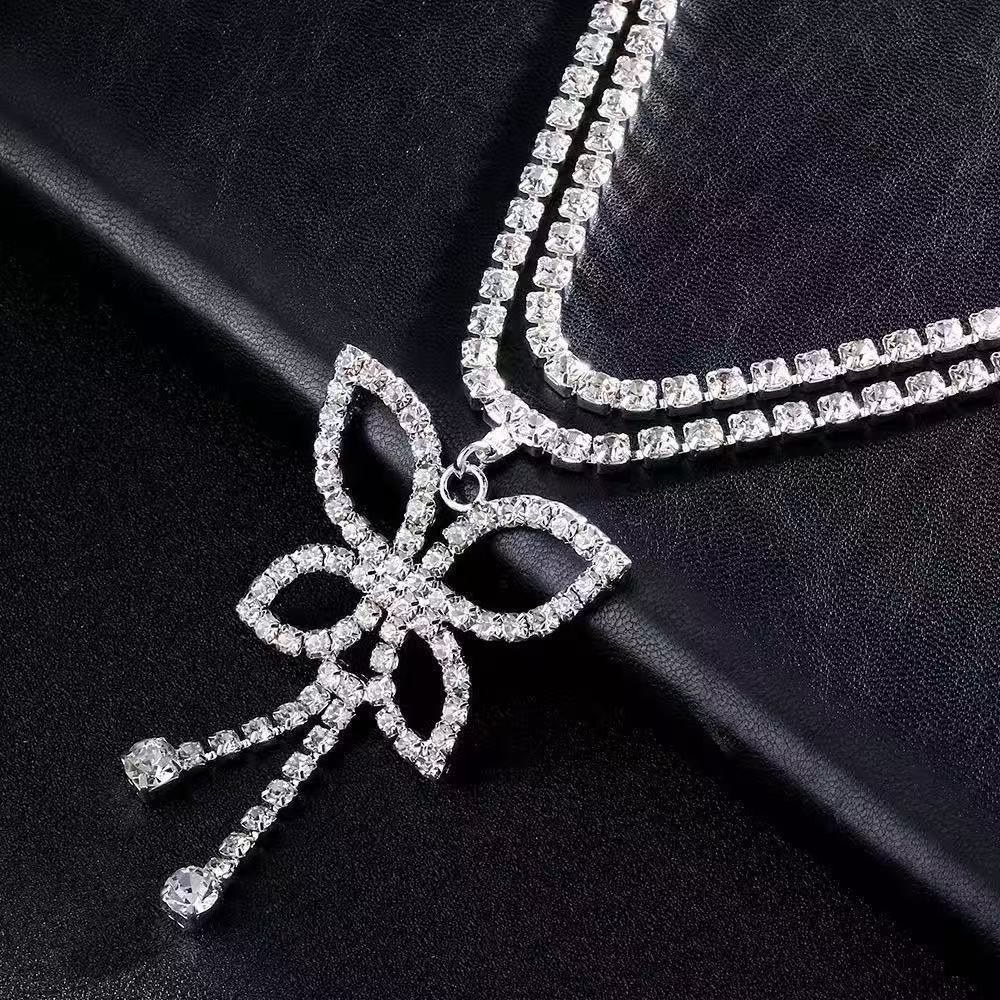 Luxuriöse Strass-Doppelketten- – Women Accessories Dropshipping Bewertung und Preis