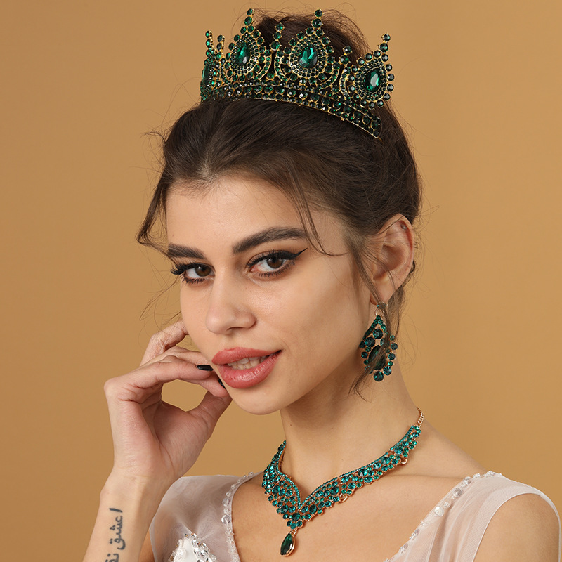 Barock Königin grüne Krone Kri – Women Accessories Dropshipping Bewertung und Preis